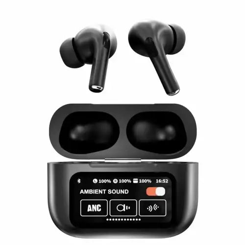 Elite Pro Smart Touch Screen Wireless Earbuds – Active Noise Cancelling (ANC), Ambient Sound Mode, Full Color Control Display & Hi-Fi Stereo Sound