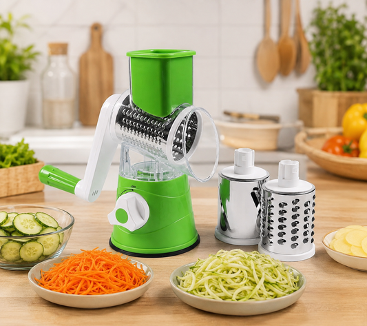 3-in-1 Manual Vegetable Slicer & Shredder – Multi-Function Kitchen Cutter