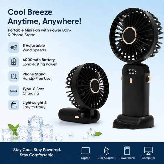 CoolBreeze Portable Mini Fan Pro