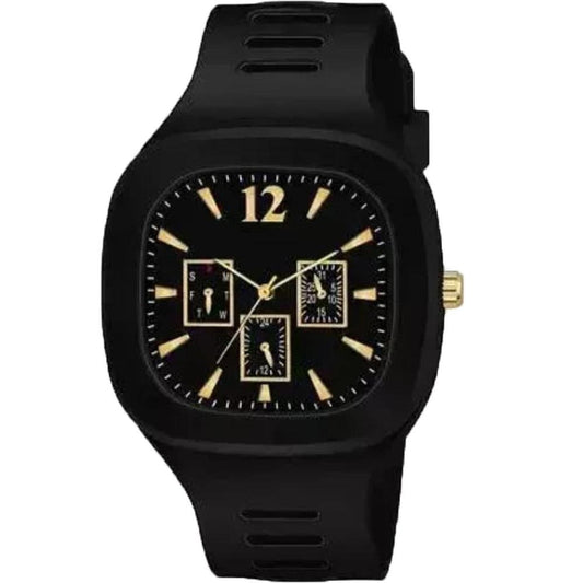 Men's Luxury Quartz Sport Watch – Waterproof Design, Luminous Gold Markers,