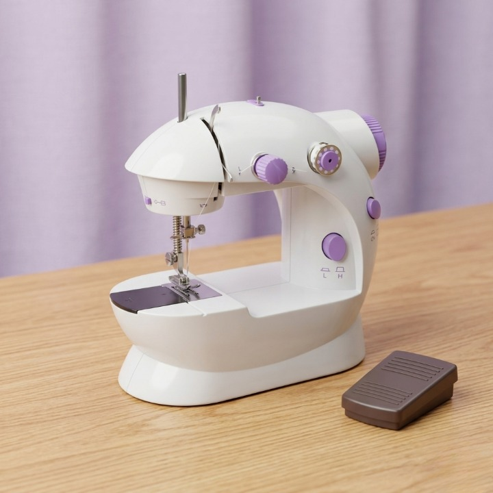 Portable Dual-Speed Mini Sewing Machine – Lavender Edition