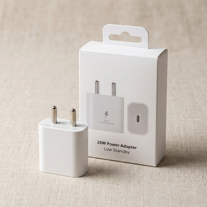 Premium 25W USB-C Super Fast Charging Wall Adapter – Compact Power Adapter with Low Standby Power (White)
