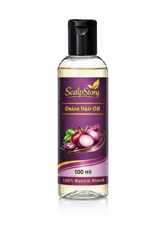 ScalpStory Ultra-Premium Onion Hair Oil – Advanced 100% Natural Blend for Hair Growth & Fall Control (100ml)