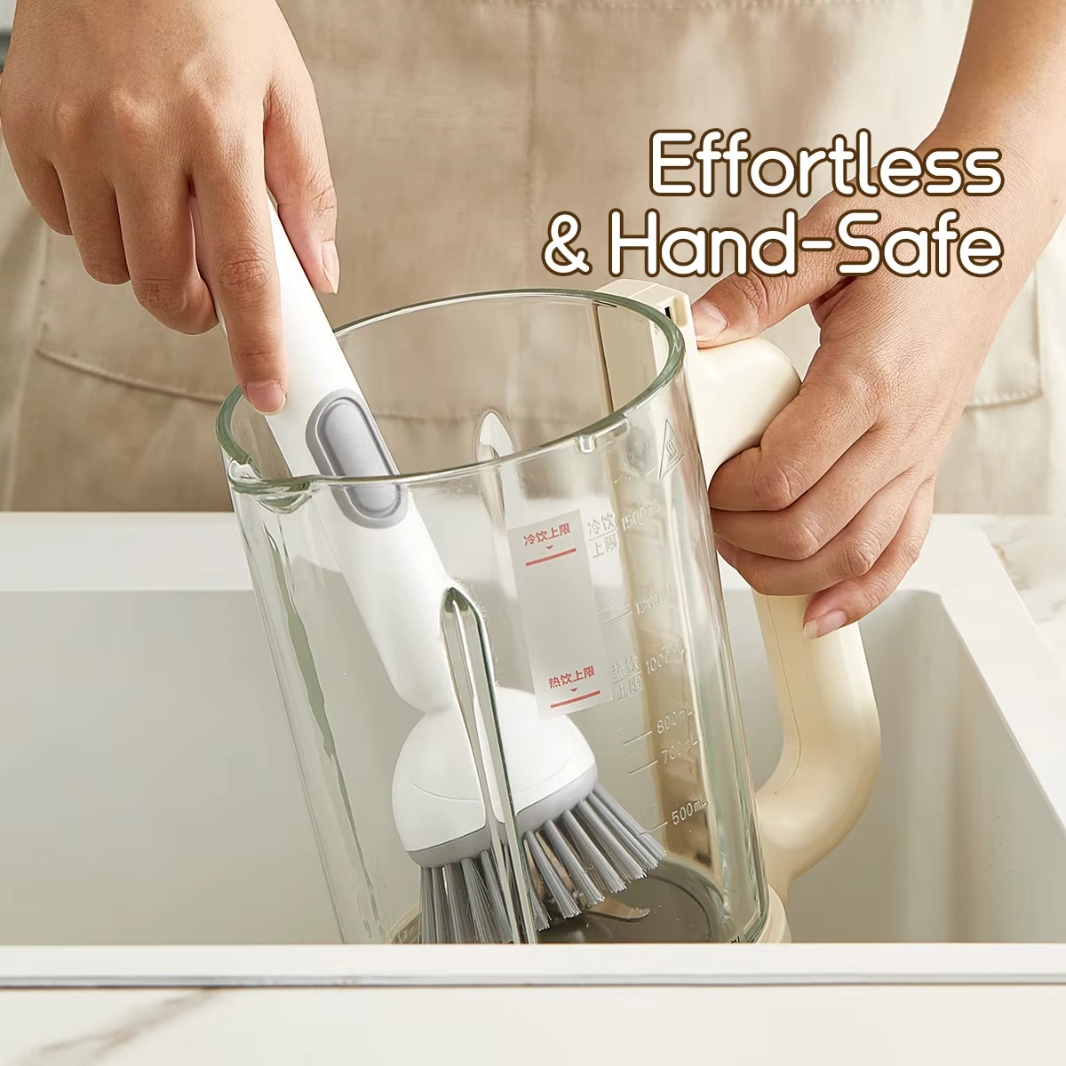 2-in-1 Soap Dispensing Dish Brush – 360° Rotating Head Scrubbing Tool