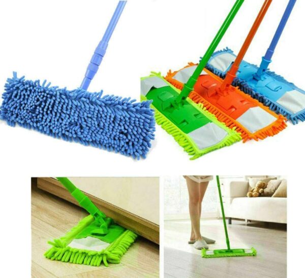 Professional Microfiber Floor Mop – 360° Swivel Flat Mop with Extendable Handle for Hardwood, Tile, and Laminate Cleaning.