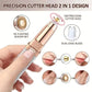 Premium 2-in-1 Rechargeable Eyebrow Trimmer & Painless Facial Hair Remover – Precision Electric Epilator for Women (Rose Gold)