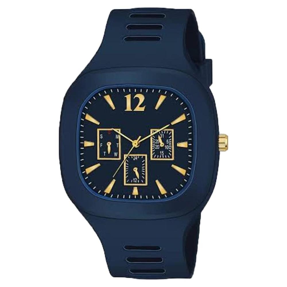 Men's Luxury Quartz Sport Watch – Waterproof Design, Luminous Gold Markers,
