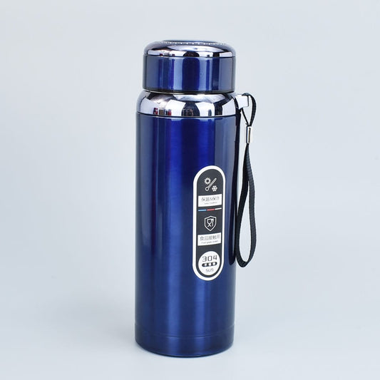 Premium 304 Stainless Steel Vacuum Insulated Flask – Double-Wall Thermal Water Bottle with Leak-Proof Lid & Portable Carrying Strap – Keeps Drinks Hot or Cold for 24 Hours