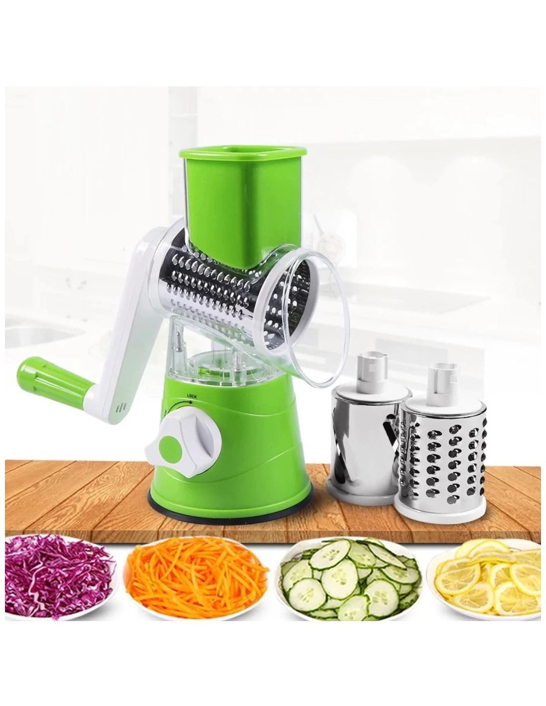 3-in-1 Manual Vegetable Slicer & Shredder – Multi-Function Kitchen Cutter