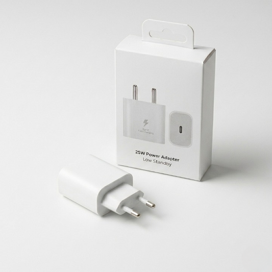 Premium 25W USB-C Super Fast Charging Wall Adapter – Compact Power Adapter with Low Standby Power (White)