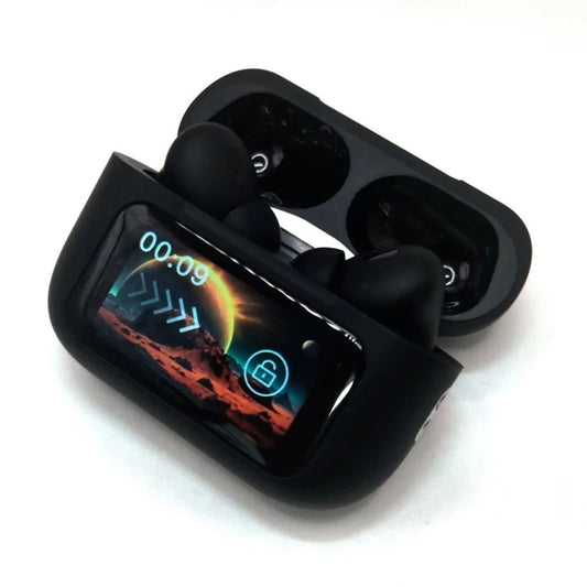Elite Pro Smart Touch Screen Wireless Earbuds – Active Noise Cancelling (ANC), Ambient Sound Mode, Full Color Control Display & Hi-Fi Stereo Sound