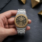 Portive Luxury Octagonal Bezel Quartz Watch – Premium Stainless Steel Waterproof Wristwatch for Men