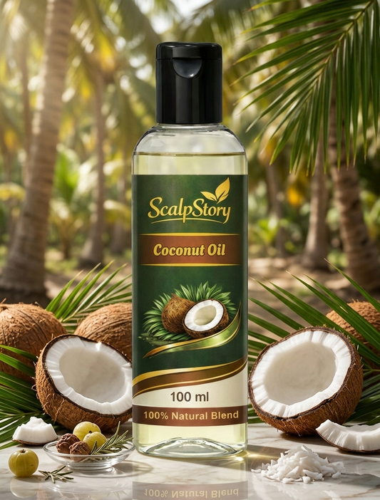 ScalpStory Premium Coconut Oil – 100% Natural Blend for Royal Hair & Scalp Care (100ml)