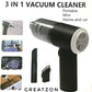 3-in-1 Rechargeable Portable Vacuum Cleaner - High Power Suction, Blower & Air Pump for Home, Car, and Office.