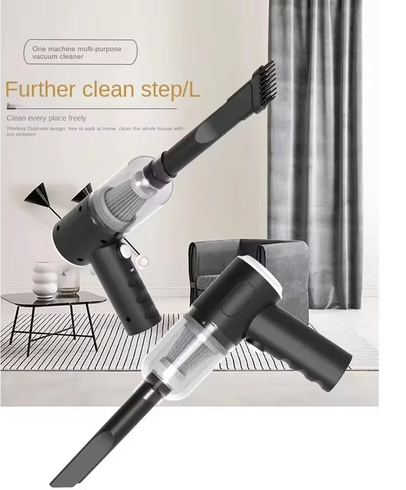 3-in-1 Rechargeable Portable Vacuum Cleaner - High Power Suction, Blower & Air Pump for Home, Car, and Office.