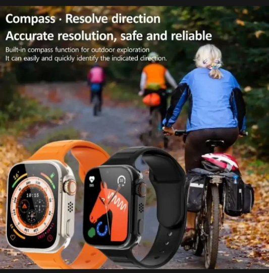 Ultra Smart Watch Series - Luxury 7-in-1 Strap Edition - Premium Smartwatch Bundle with Multiple Style Bands & Wireless Charger