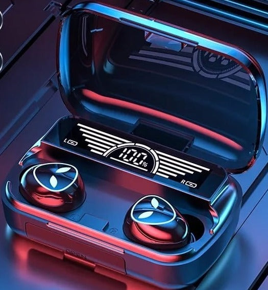 M20 / M10 Ultra-Pro Wireless Gaming Earbuds – Bluetooth V5.3, ENC Noise Reduction, HD Mirror LED Display & Large Capacity Charging Case
