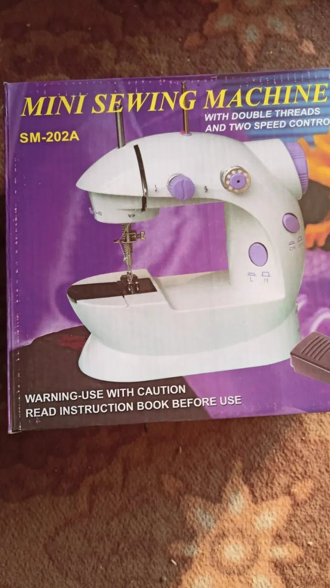 Portable Dual-Speed Mini Sewing Machine – Lavender Edition
