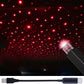 USB Car Interior Starry Night Sky Projector – Adjustable LED Romantic Galaxy Atmosphere Light for Cars, Bedrooms, and Parties (Red)