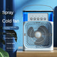 Ultra-Quiet Portable Air Cooler & Humidifier – 3-Speed Mist Spray Cooling Fan with 7-Color LED Night Light, Large Water Tank, and Smart Timer for Home, Office, and Travel