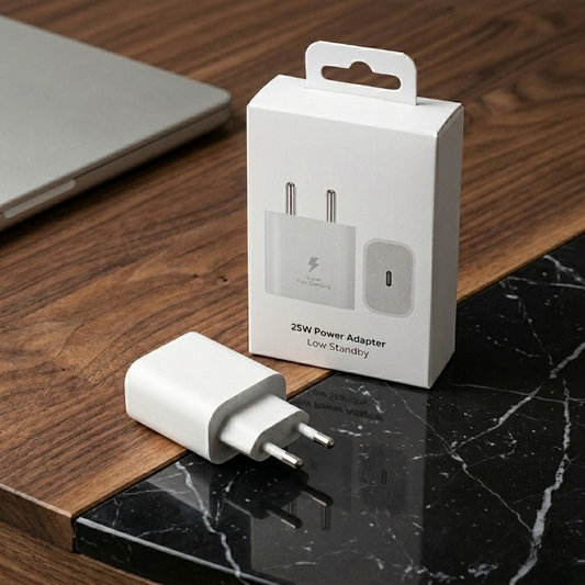 Premium 25W USB-C Super Fast Charging Wall Adapter – Compact Power Adapter with Low Standby Power (White)