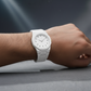 Pure White Arabic Calligraphy Watch – Minimalist Matte Finish Wristwatch for Men & Women