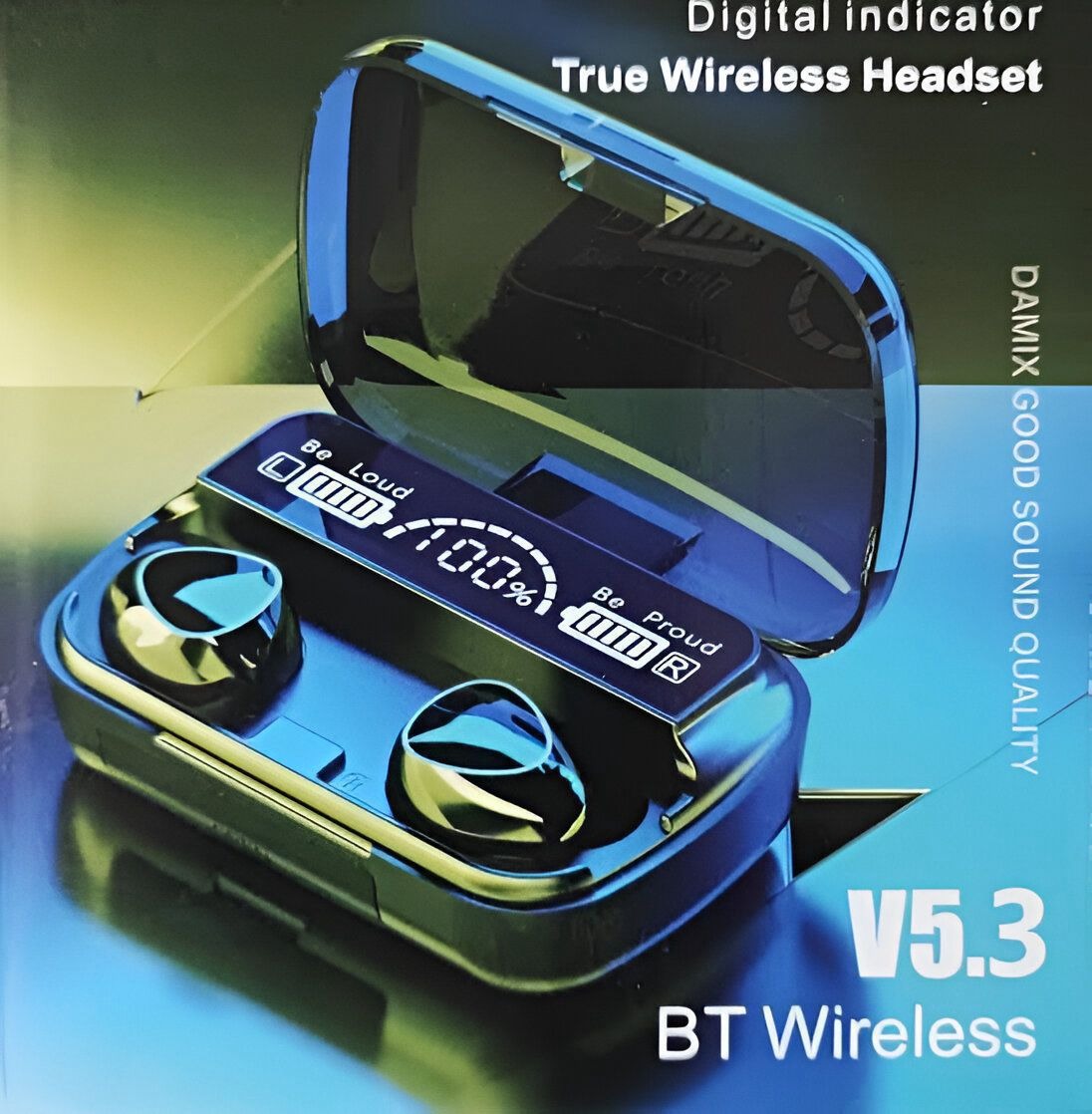 M10 TWS Wireless Earbuds – Bluetooth 5.3 Gaming Headphones with 9D Stereo Sound, ENC Noise Reduction, and Massive 2000mAh LED Display Charging Case
