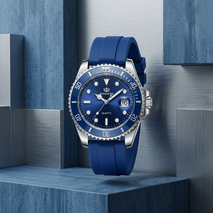 "The Executive Heritage: Premium Silver Edition Men’s Luxury Watch"
