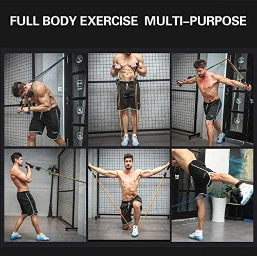 Elite 11-Piece Resistance Band Set - Stackable Exercise Tubes for Strength Training, Physical Therapy, and Home Gym - Up to 150lbs Resistance