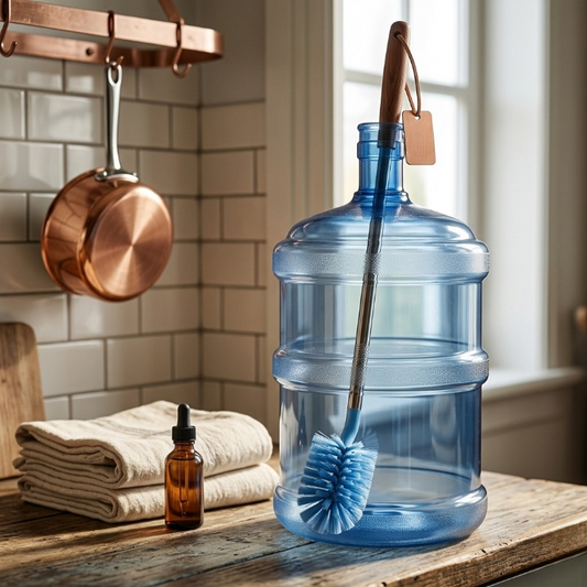 Long-Handle Flexible Gallon Bottle Brush – L-Shaped Deep Cleaning Tool for Water Jugs