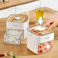 Asujei 2-Tier Ice Cube Maker with One-Button Release – Large Capacity Storage Bin with Visual Drawer & Comfortable Handle.