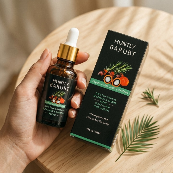 Huntly Barubt Rosemary & Batana Oil – 100% Pure Organic Scalp & Hair Elixir (30ml)