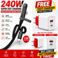 240W Super Fast Charging Type-C Data Cable with Built-In Phone Stand + Free 200W GaN Fast Charger