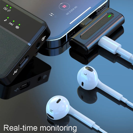 Professional Wireless Lavalier Microphone with DSP Intelligent Noise Reduction - High-Fidelity Audio Transmitter for Vlogging & Live Streaming.