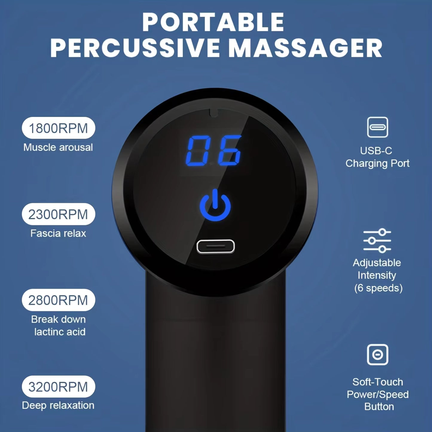 Instant Muscle Relief Massage Gun - Pain Free Life! ⚡