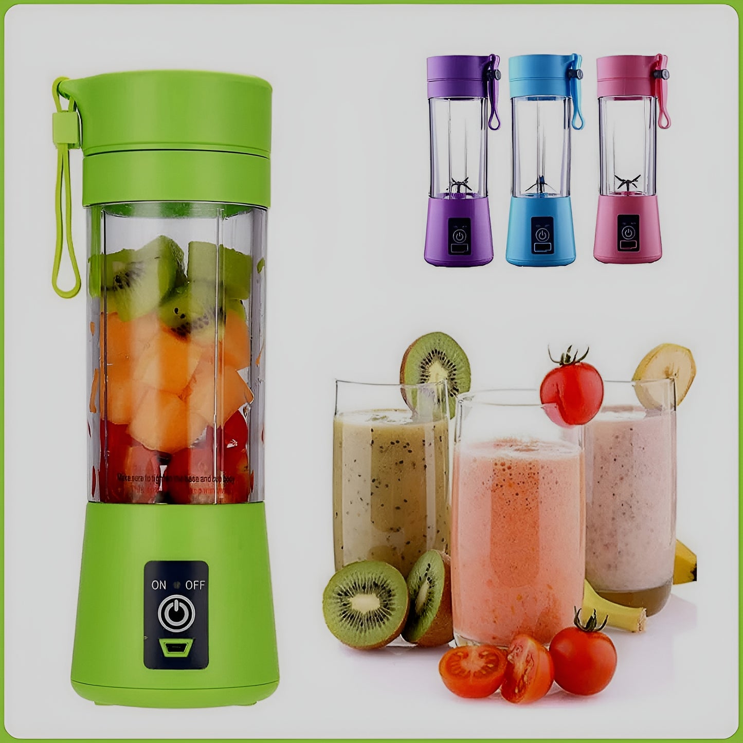 Smart Portable Electric Juicer – Wireless Personal Blender for Shakes, Smoothies & Juices