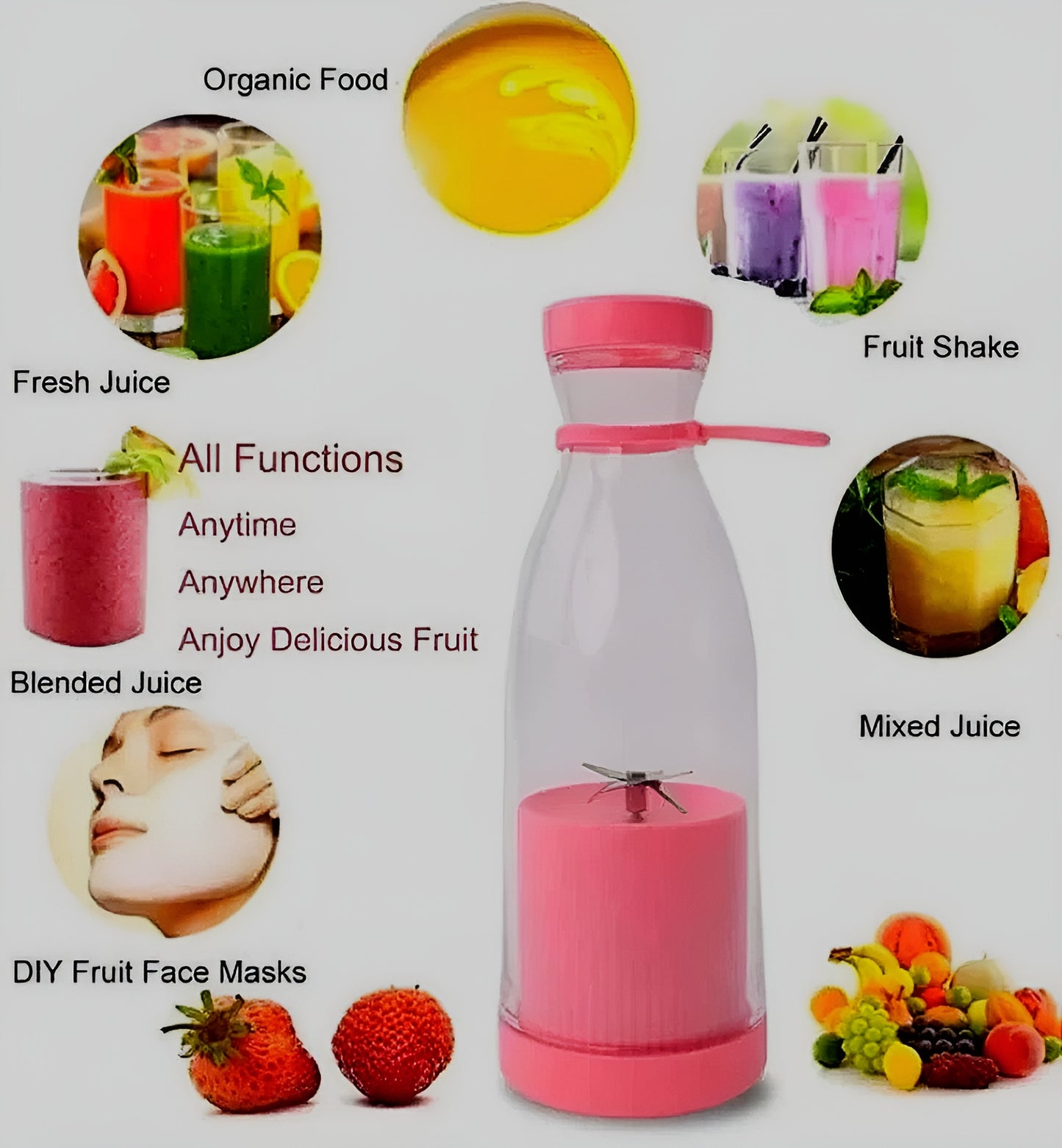 HydroBlend™ Fresh Juice Portable Blender Bottle (350ml)