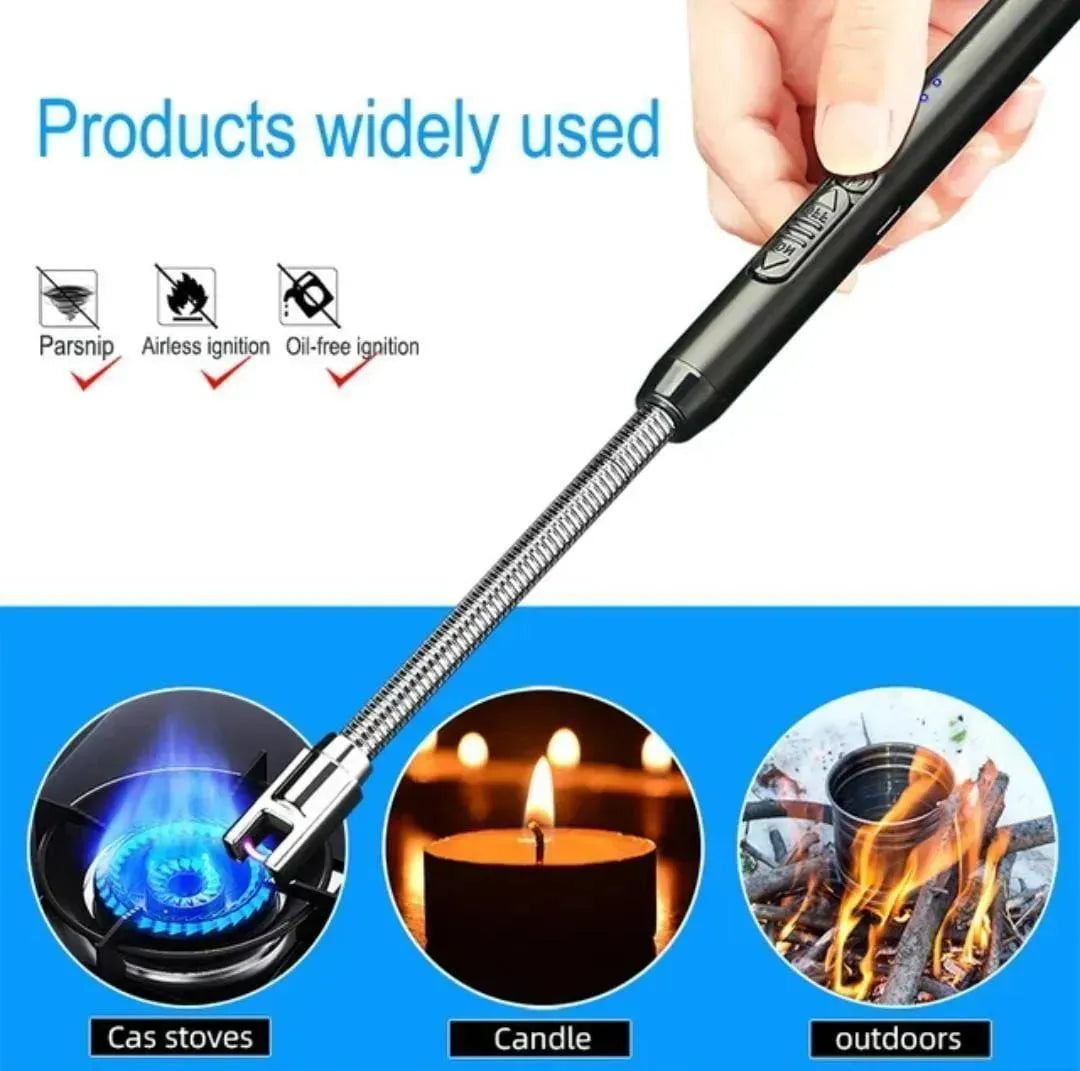 Electric Arc Lighter – USB Rechargeable Windproof Plasma Lighter with 360° Flexible Neck