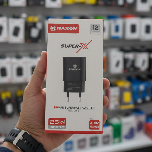 Maxon Super-X AD02 – 25W PD Super Fast Charging Wall Adapter (USB-C)