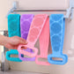 Premium Silicone Body Back Scrubber - Double-Sided Exfoliating Bath Belt with Long Handle - Deep Cleaning Massage Brush for Shower (Multicolor)