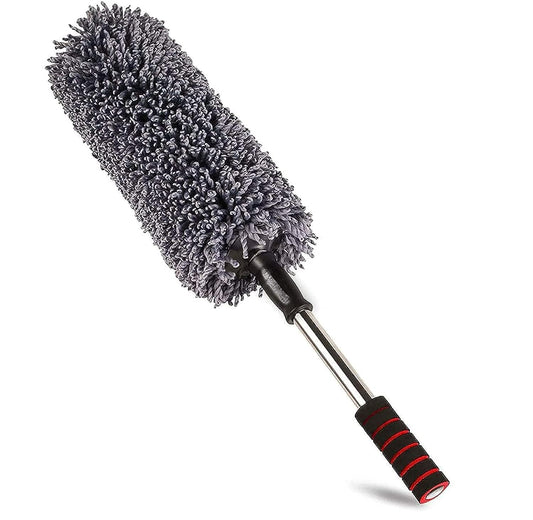 Professional Microfiber Car Duster - Extendable & Retractable Handle for Scratch-Free Exterior & Interior Cleaning.