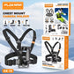 PLOKAMA CX-10 Professional Chest Mount Harness for Smartphones & Action Cameras - 180° Rotation, Adjustable Elastic Straps, First Person View (FPV) Holder for Vlogging, Biking & Sports