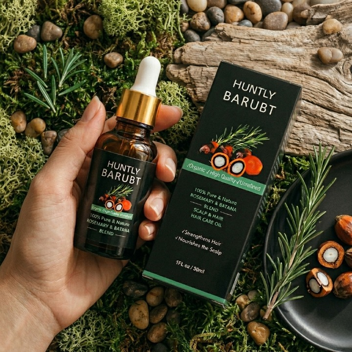 Huntly Barubt Rosemary & Batana Oil – 100% Pure Organic Scalp & Hair Elixir (30ml)